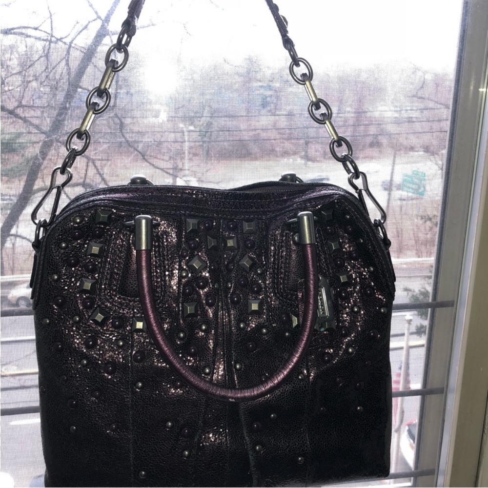HUGE COACH Shimmery Studded Purse excellent